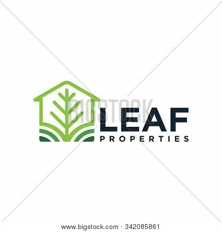 Leaf Properties Logo Design Template Unique Simple