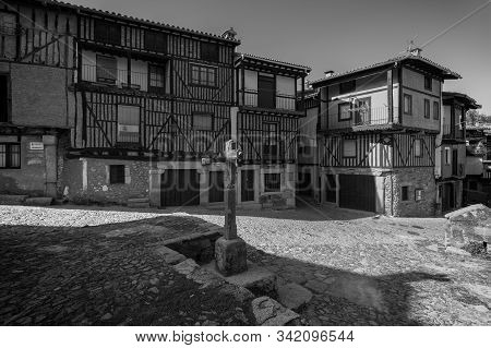 Typical Street In The Historic Village Of La Alberca. Spain.