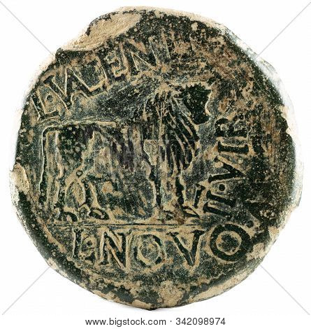 Ancient Roman Copper Coin. As Of Emperor Augustus. Coined In Calagurris. Reverse.