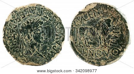 Ancient Roman Copper Coin. As Of Emperor Augustus. Coined In Calagurris.