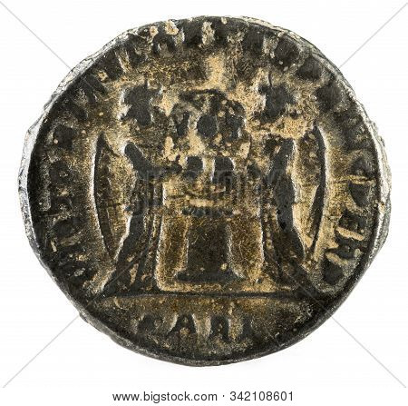 Ancient Roman Coin Of Emperor Constantine I Magnus. Reverse.