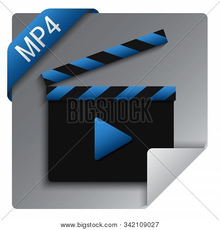 Digital Format File Mp4 Video Icon Vector Illustration