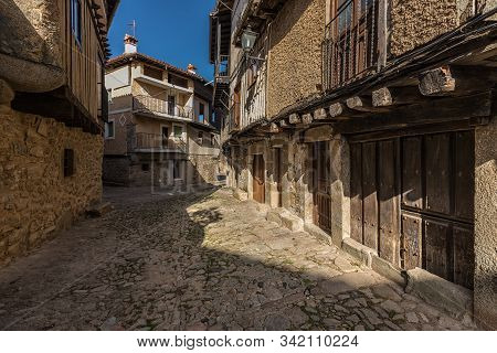 Typical Street In The Historic Village Of La Alberca. Spain.