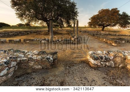 Ancient Roman Villa Of Los Terminos In Monroy. Extremadura. Spain.