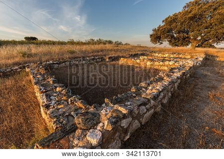 Ancient Roman Villa Of Los Terminos In Monroy. Extremadura. Spain.
