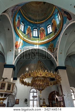 Jerusalem, Israel, December 28, 2018 : The Interior Of The St. Nicholas Church Dungeon In Bayt Jala 