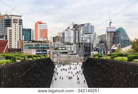 Seoul, South Korea-26 Apr 2019: Ewha Womans University , Famous All Female University With The New M