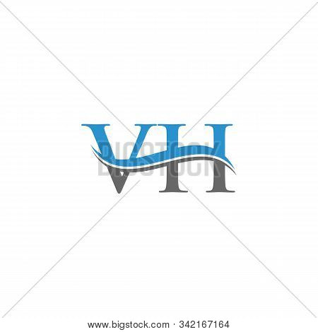 Initial Vh Letter Linked Logo. Creative Letter Vh Modern Business Logo Vector Template. Vh Logo Temp