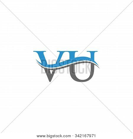 Initial Vu Letter Linked Logo. Creative Letter Vu Modern Business Logo Vector Template. Vu Logo Temp