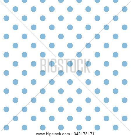Blue And White Polka Dot Seamless Pattern Background In 12x12 Designer Digital Paper For Backdrops, 