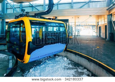 Cable Car In Penken Ski Resort In Tyrol In Austria