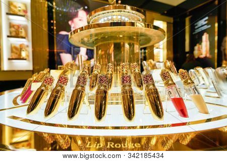 HONG KONG, CHINA - CIRCA JANUARY, 2019: personal care products on display at The History of Whoo store in New Town Plaza shopping mall