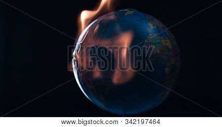 Earth Environmental Or Nuclear War Destruction And Disaster Concept