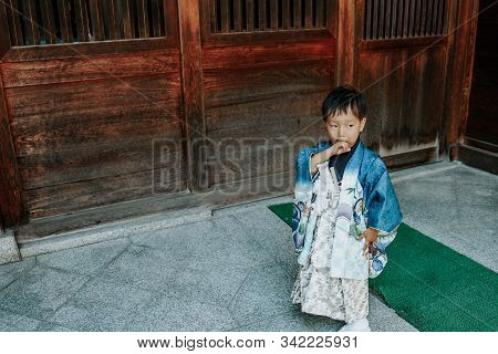 Kushida Shrine, Hakata, Fukuoka, Japan - November 2019 : Area In Front Of Kushida Shrine Is A Shinto
