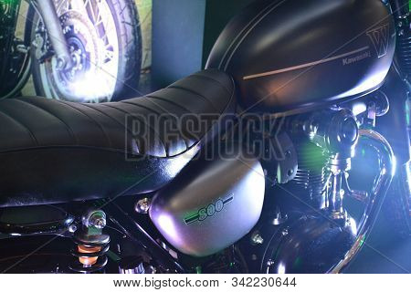 Pasig, Ph - Sept. 29: Kawasaki 800 Motorcycle At Philippine Moto Heritage Weekend On September 29, 2