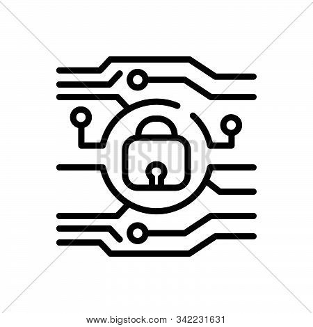 Black Line Icon For Protection Conservancy Tutelage Protecting Safety Digital