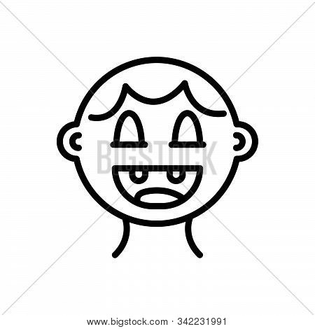 Black Line Icon For Kids Children Brood Progeny Baby