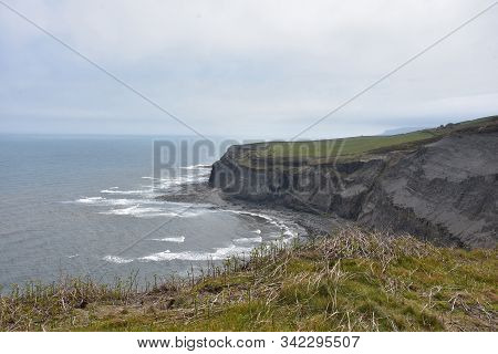 Stunning Scenic View Of The Coastline Of North Yorkshire England.