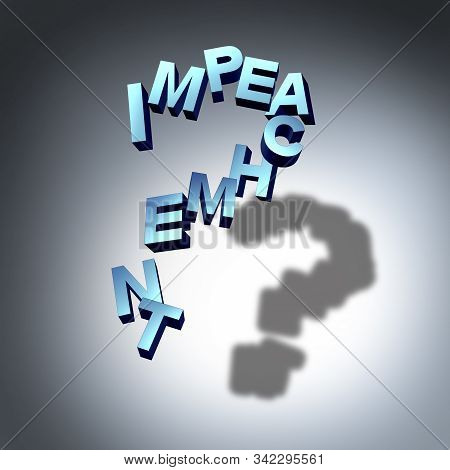Impeachment Questions And Impass To Imeach As A Question Mark Representing Government Law Uncertaint