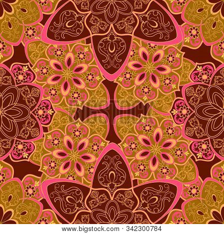 A Bouquet Of Many Multicolored Round Ornaments Made Up A Colorful Background
