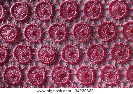 View Of Vibrant Pink Lace From Above