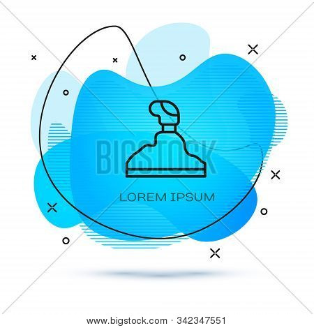 Line Gear Shifter Icon Isolated On White Background. Transmission Icon. Abstract Banner With Liquid 