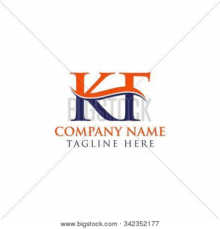 Initial Kf Letter Logo Design Vector Template. Abstract Letter Kf Logo Design