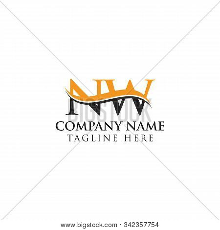 Swoosh Letter Nw Logo Design Vector Template. Nw Letter Logo Design.