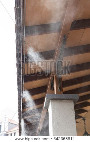 Mist Cooling System On Commecial Building To Manage Ambient Temperature