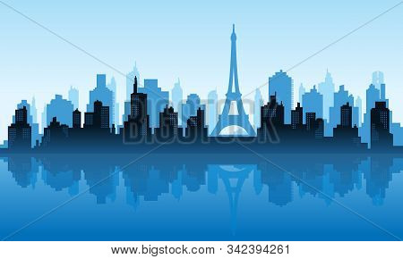 Lakes Of Paris City Building In The Morning