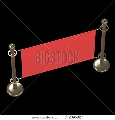 Red Gold Banner Stand Image Photo Free Trial Bigstock