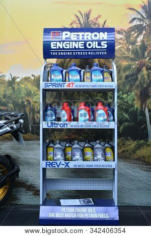 Petron Engine Oils Product Display At Manila Auto Salon