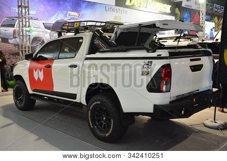 Pasay, Ph - Nov. 16: Toyota Hilux Pick Up Truck At Manila Auto Salon On November 16, 2019 In Smx Con