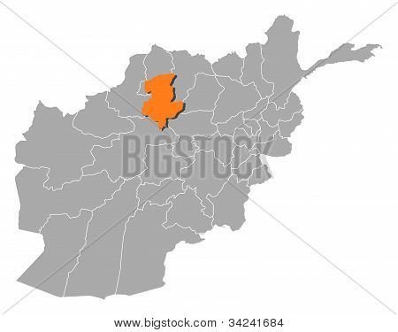 Mapa Afghánistánu, Sar-e Pol zvýrazněny
