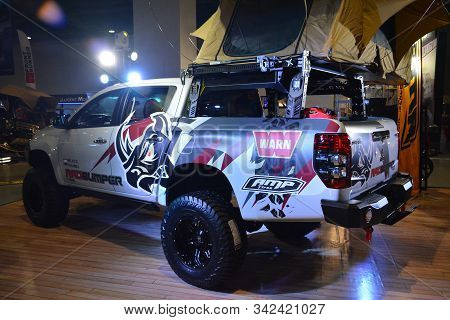 Pasay, Ph - Nov. 16: Mitsubishi Strada Pick Up At Manila Auto Salon On November 16, 2019 In Smx Conv