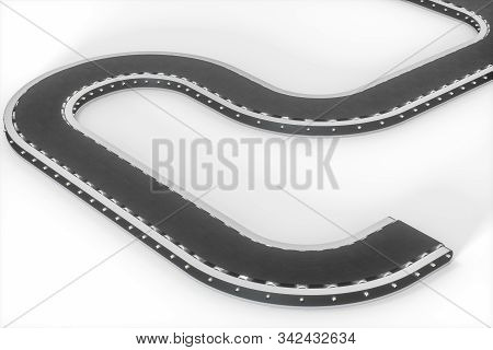 Black Moving Conveyor Belt , Black Background, 3D Rendering.