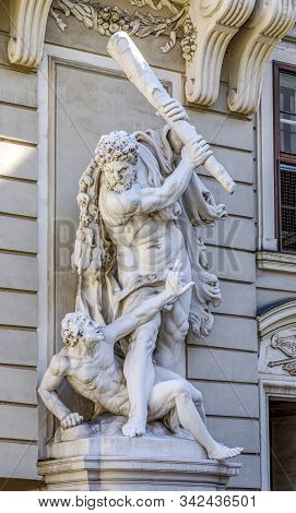 Statue Of Hercules And Busiris At The Gate Of The Michaelertrakt, Wing Of The Imperial Palace