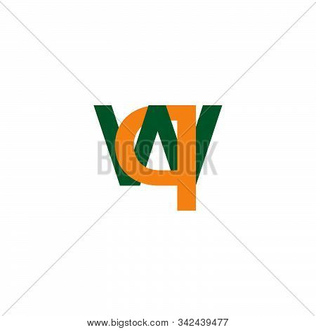 Letter Wq Linked Colorful Logo Vector Unique Unusual
