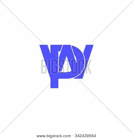 Letter Wp 3d Flat Geometric Logo Vector