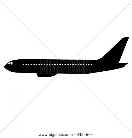 Silhouetten-Flugzeug
