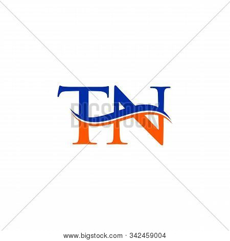 Swoosh Letter Tn Logo Design Vector Template. Tn Letter Logo Design