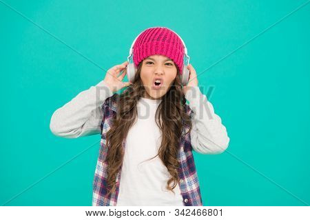 Lets Enjoy The Party. Little Kid Casual Style. Autumn Mood Tune. Small Child Long Hair Enjoy Stereo.