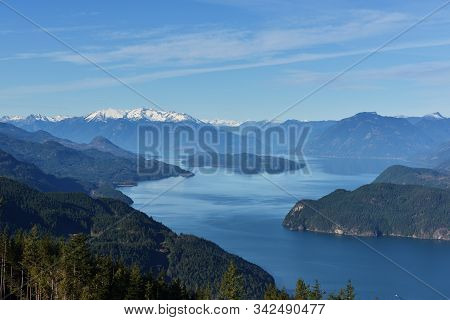 Harrison Lake Viewed From Top Of Campbell Lake Trail