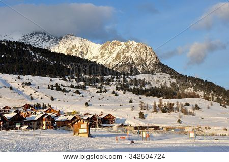Walk In The Station Of Montgenevre Taken By The Cold, The Snow And The Frost.
