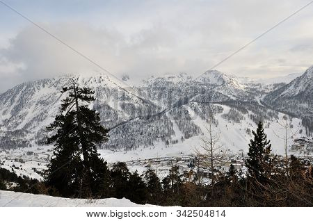 Walk In The Station Of Montgenevre Taken By The Cold, The Snow And The Frost.