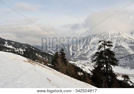 Walk In The Station Of Montgenevre Taken By The Cold, The Snow And The Frost.