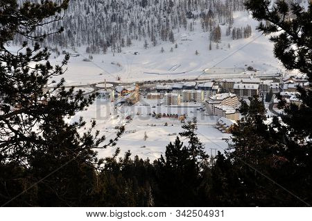 Walk In The Station Of Montgenevre Taken By The Cold, The Snow And The Frost.