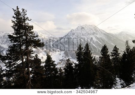 Walk In The Station Of Montgenevre Taken By The Cold, The Snow And The Frost.