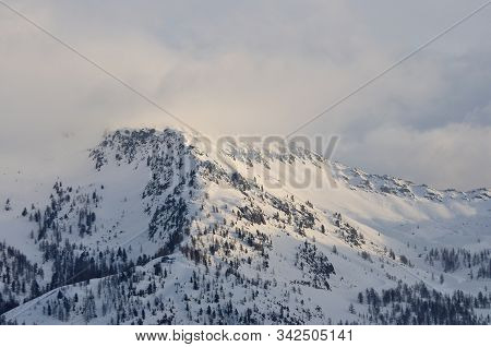 Walk In The Station Of Montgenevre Taken By The Cold, The Snow And The Frost.