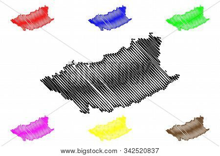 Durazno Department (departments Of Uruguay, Oriental Republic Of Uruguay) Map Vector Illustration, S